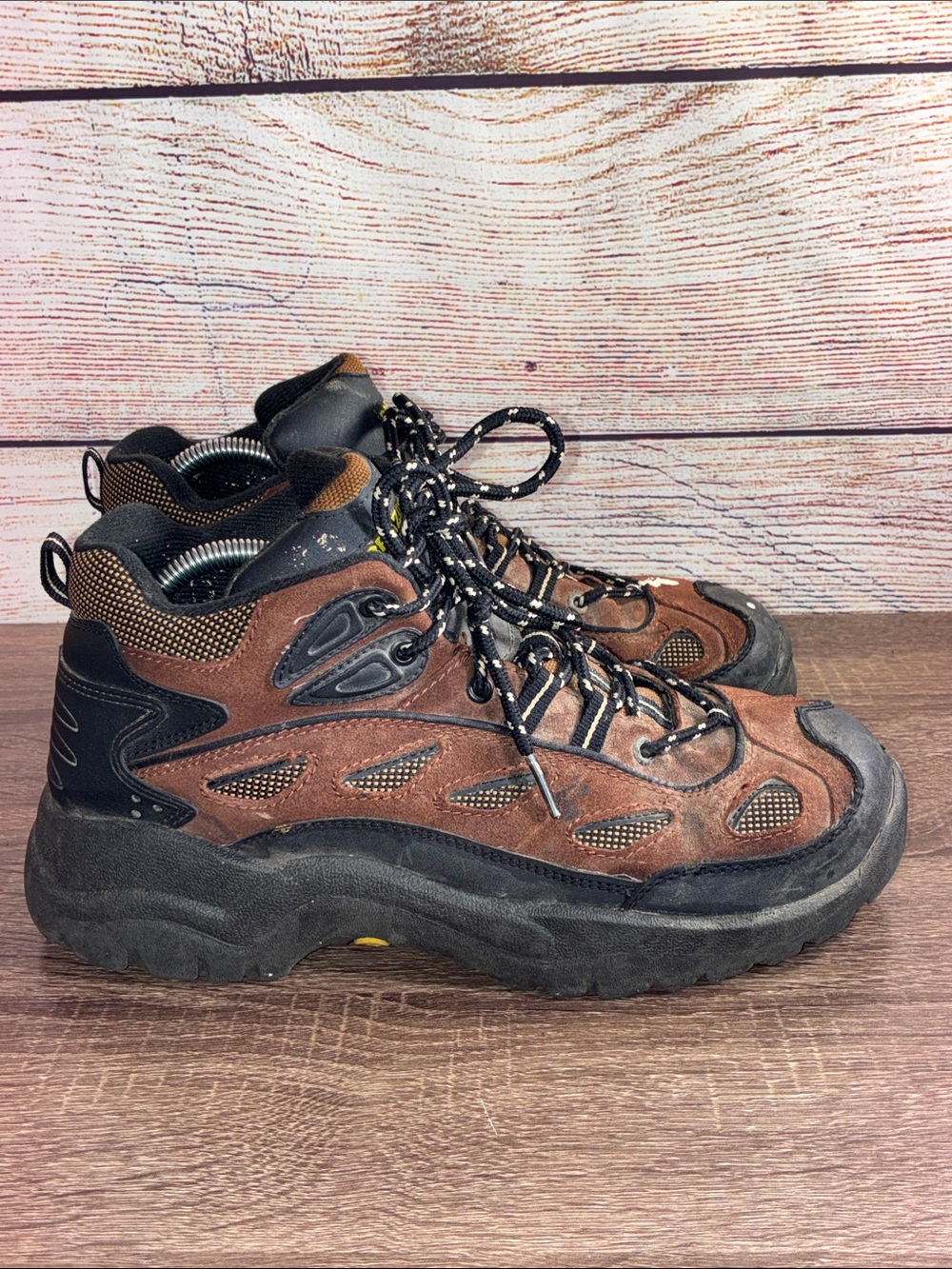 Pre Owned Men’s Brazos Workforce Steel Toe Brown Boots Size 10